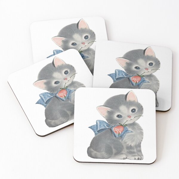 Item preview, Vintage cat with rose  designed and sold by Pixiedrop.