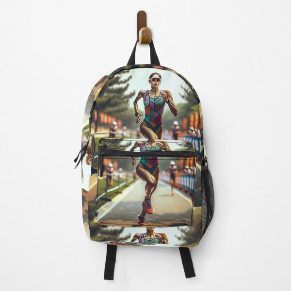 Item preview, “PACE. POWER. PURPOSE.” – Triathlon Woman in Beast Mode designed and sold by Triathlongram.