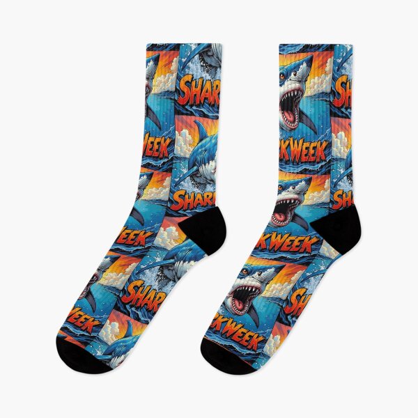Item preview, Epic Shark Week – Explosive Comic Style Great White Attack designed and sold by GingerFay.