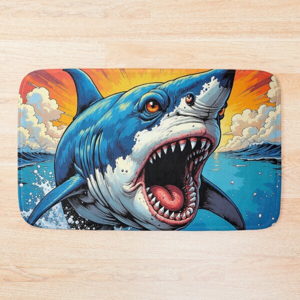 Item preview, Epic Shark Week – Explosive Comic Style Great White Attack designed and sold by GingerFay.