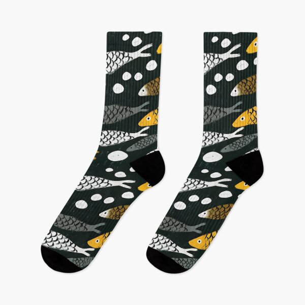 Item preview, Black Fish Pattern designed and sold by trendspatterns.