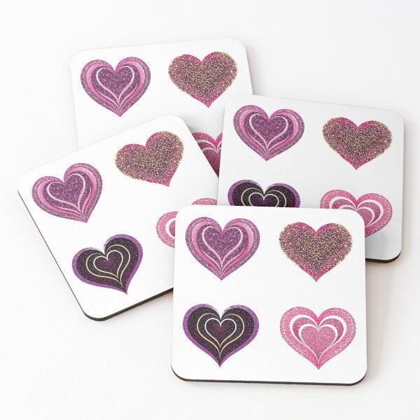 Item preview, Pink Glitter Heart Design | Cute Sparkly Heart Illustration | Shiny Pink Love Art designed and sold by PnrArtDesign.