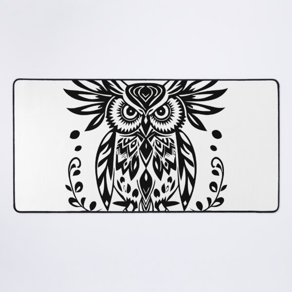 Item preview, Owl Lovers Rustic Woodlands Black White Bohemian designed and sold by countrymouse.
