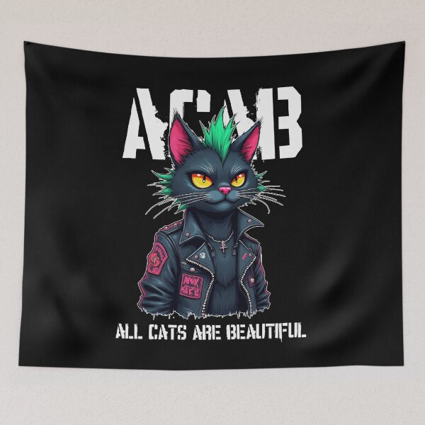 Item preview, ACAB Punk Cat Version - All Cats Are Beautiful designed and sold by Ikaroots.
