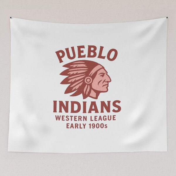 Item preview, Pueblo Indians Vintage Baseball Logo – Western League (Early 1900s) designed and sold by BackstopAndCo.