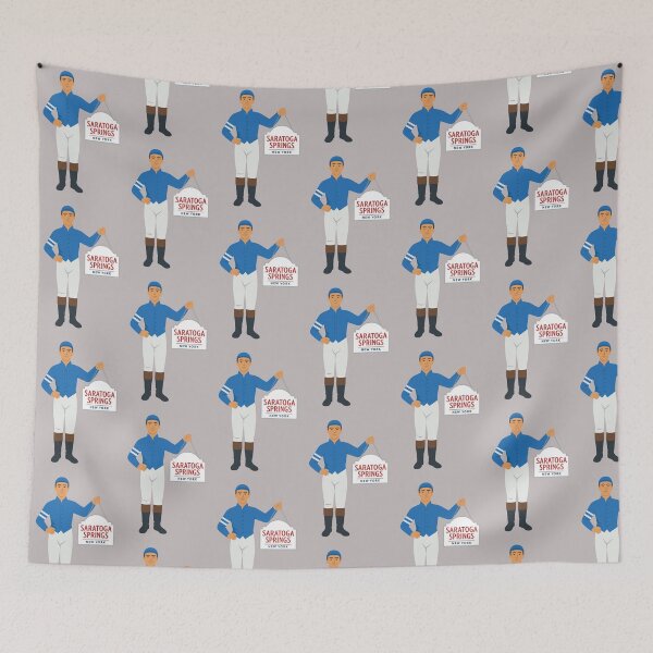 Item preview, Saratoga Springs New York Jockey Horse Racing Graphic designed and sold by ArtSpireWorks.