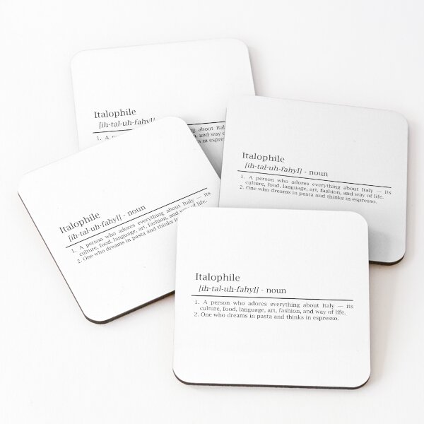 Item preview, Italophile – Dictionary Style Typography for Italy Lovers designed and sold by EmeraldeaArt.