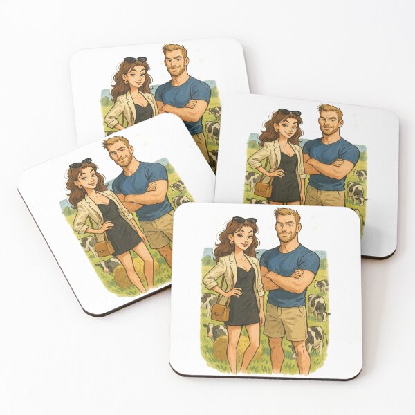 Item preview, Stylish Couple in Sunny Countryside designed and sold by QuirkWears.