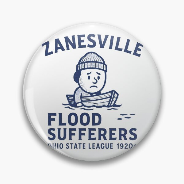 Artikelvorschau, Vintage-Baseball-Design der Zanesville Flood Sufferers – Ohio State League 1920er Jahre entworfen und verkauft von BackstopAndCo.