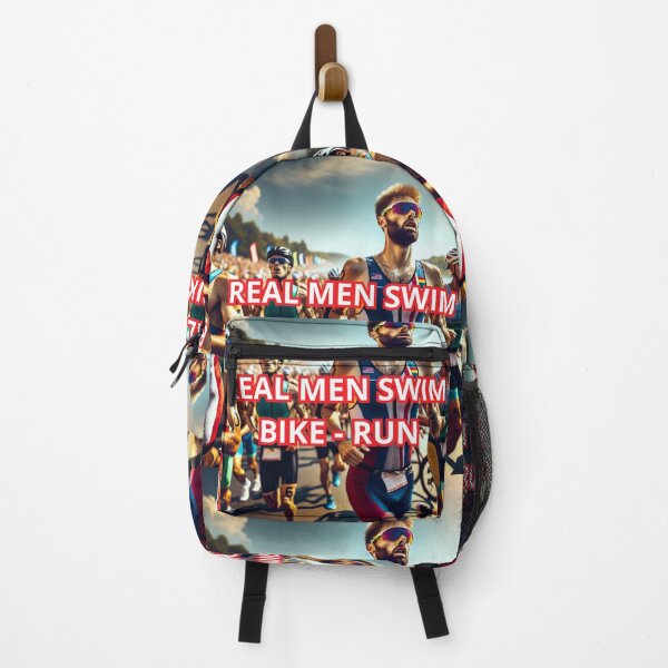Item preview, Real Men Swim – Bike – Run | Triathlon Motivation Gear designed and sold by Triathlongram.