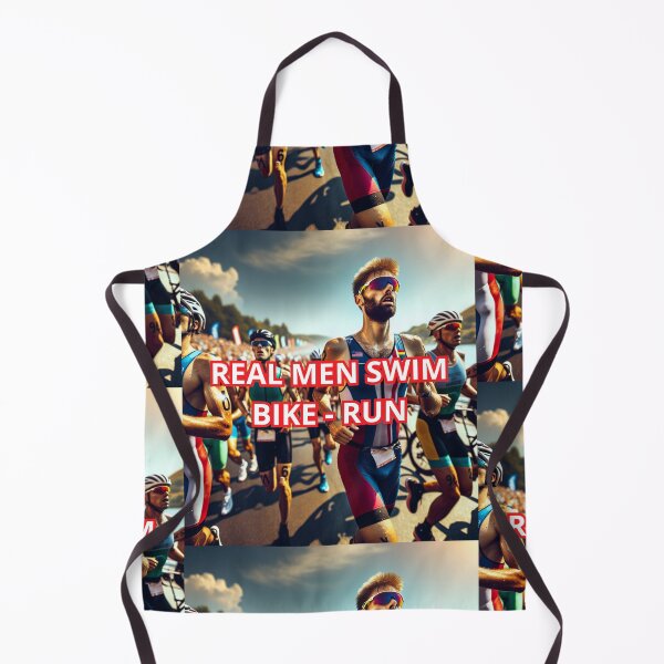 Item preview, Real Men Swim – Bike – Run | Triathlon Motivation Gear designed and sold by Triathlongram.