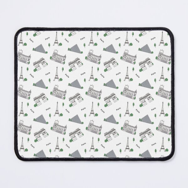 Item preview, Seamless pattern with Paris-themed elements on a white background designed and sold by kitosonito.