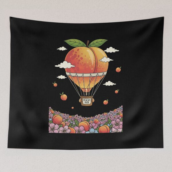 Item preview, Peachy Ride - Hot Air Balloon - Whimsical Peach Orchard designed and sold by AnAzArt.
