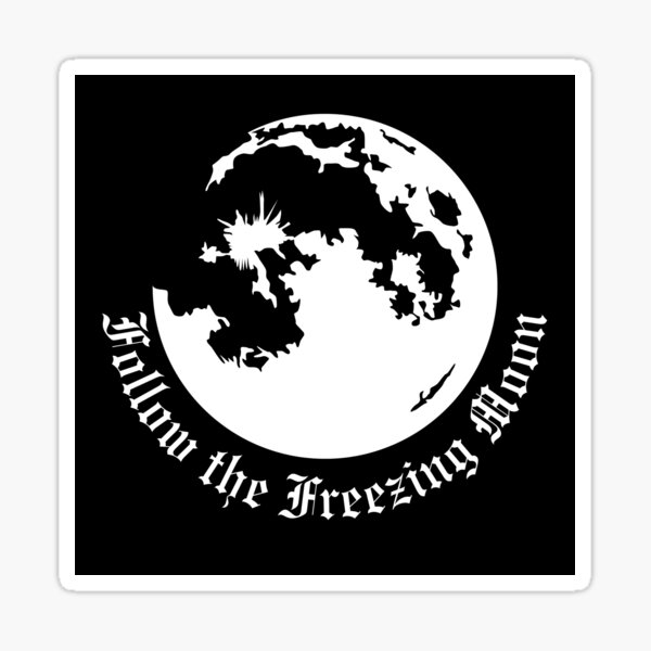 Item preview, Follow the Freezing Moon – Black Metal Moon Design designed and sold by TheKvltStudio.