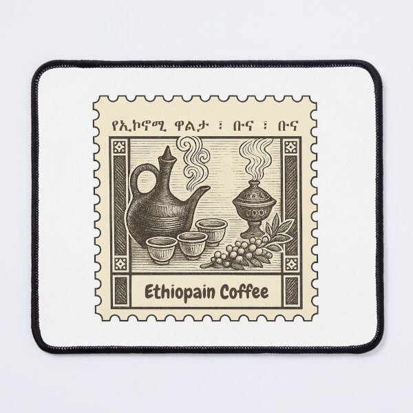 Item preview, Ethiopian Coffee Stamp Vintage Design designed and sold by Neo Arada.