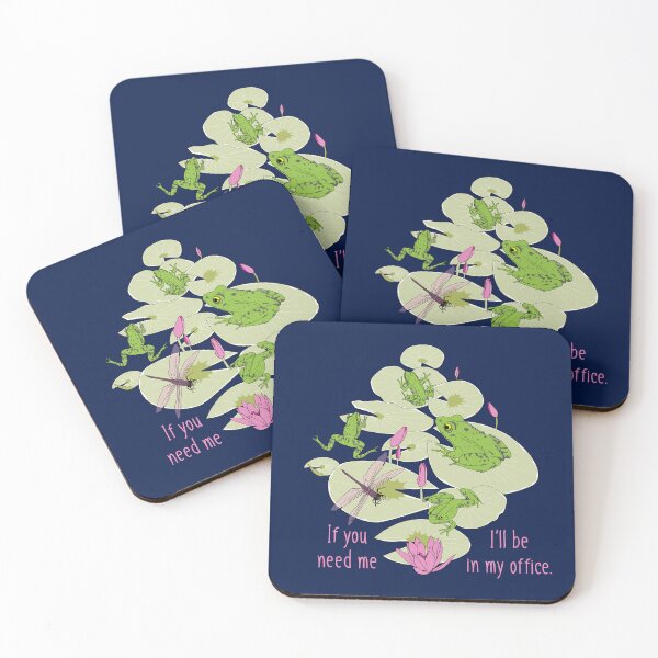 Item preview, if you need me i'll be in my office - frogs and water lilies designed and sold by kobyakov.