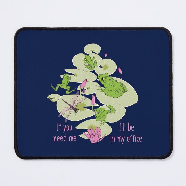 Item preview, if you need me i'll be in my office - frogs and water lilies designed and sold by kobyakov.
