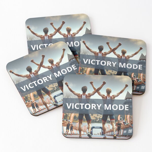 Item preview, Victory Mode Activated – Triathlon Finish Line Celebration Design designed and sold by Triathlongram.