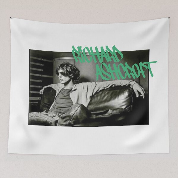 Item preview, Richard Ashcroft relaxing on a couch (green text) designed and sold by Manchester Design Studio.