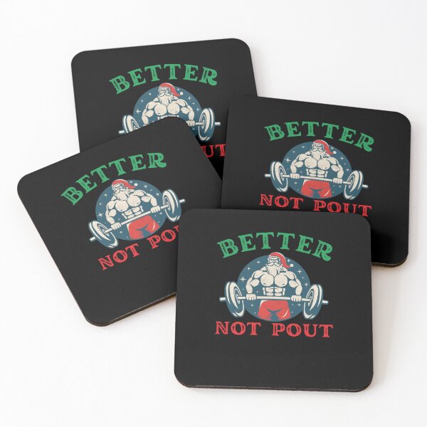 Item preview, Better not pout. Funny Christmas strong Santa gym workout designed and sold by snowry.