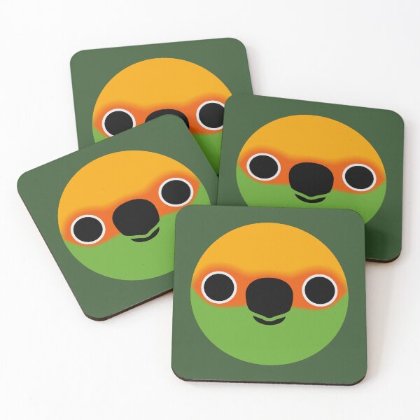 Item preview, The face of a Golden-capped parakeet designed and sold by INKOYADO.