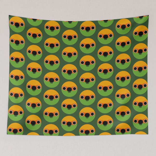 Item preview, The face of a Golden-capped parakeet designed and sold by INKOYADO.