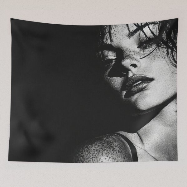 Item preview, Freckled young woman portrait designed and sold by anytka.