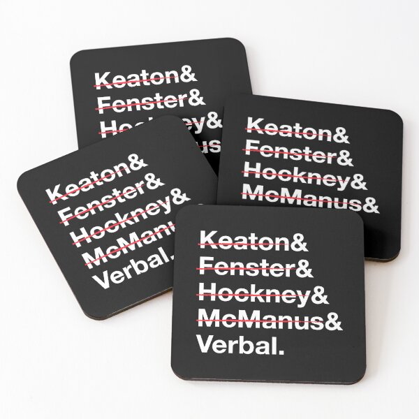 Item preview, Verbal – The Usual Suspects Inspired – Crossed-Out Names List - White Text designed and sold by NiceHatHarry.