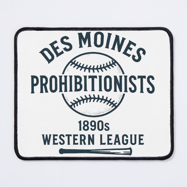 Item preview, Des Moines Prohibitionists Vintage Baseball Logo – Western League 1890s designed and sold by BackstopAndCo.