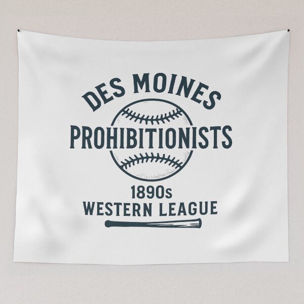 Item preview, Des Moines Prohibitionists Vintage Baseball Logo – Western League 1890s designed and sold by BackstopAndCo.