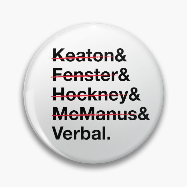 Item preview, Verbal – The Usual Suspects Inspired – Crossed-Out Names List - Black text designed and sold by NiceHatHarry.