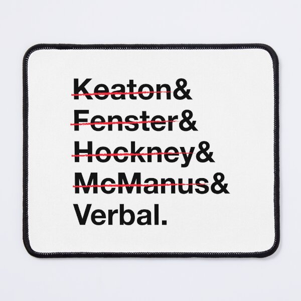 Item preview, Verbal – The Usual Suspects Inspired – Crossed-Out Names List - Black text designed and sold by NiceHatHarry.