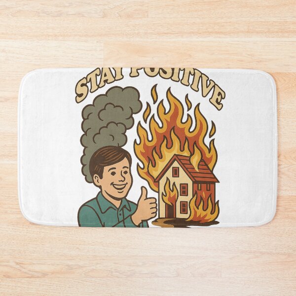 Item preview, Stay Positive - Dark Humor Retro Firehouse Design designed and sold by jorjibotike.
