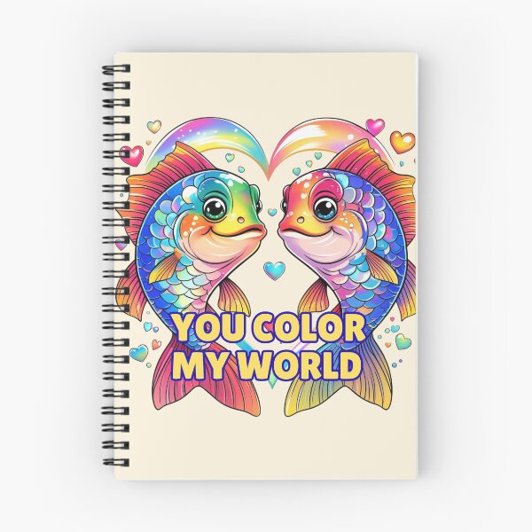 Item preview, You Color My World – Bright and Fun Fish Art for Ocean Lovers designed and sold by DariaCraft.