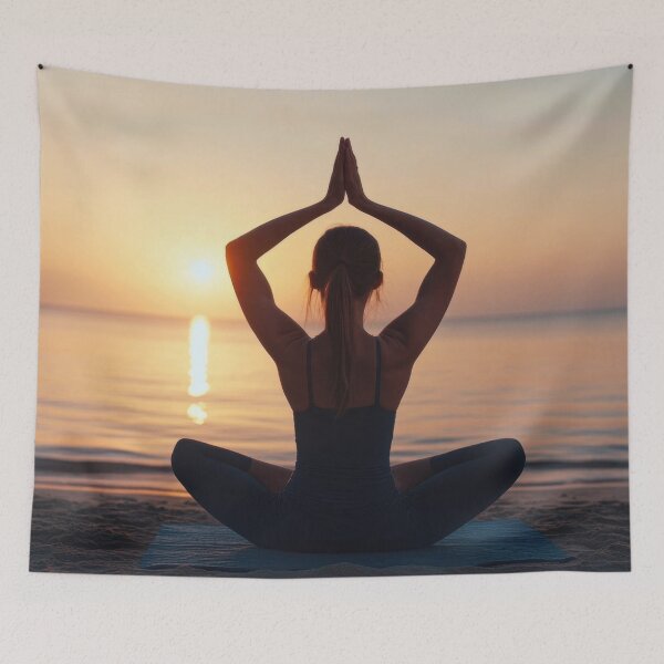 Item preview, Peaceful yoga practice by the sea designed and sold by anytka.