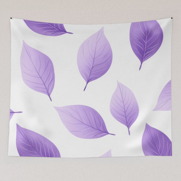 Item preview, Purple leaf design on white designed and sold by anytka.