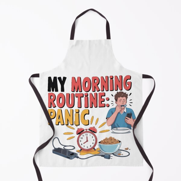 Item preview, Panic Morning Routine – Funny Chaos Tee designed and sold by KostekArtShop.