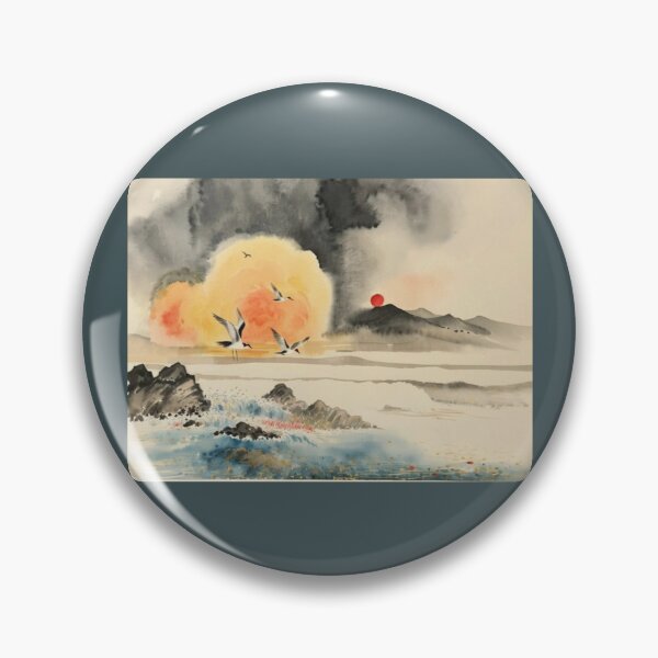 Item preview, The breaking surf 4（watercolour + AI) designed and sold by artsmeow.
