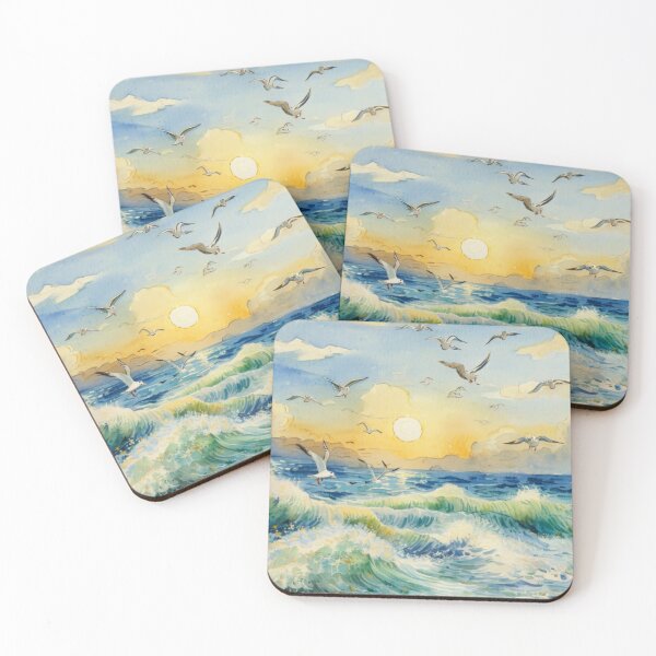Item preview, The breaking surf 3（watercolour + AI) designed and sold by artsmeow.