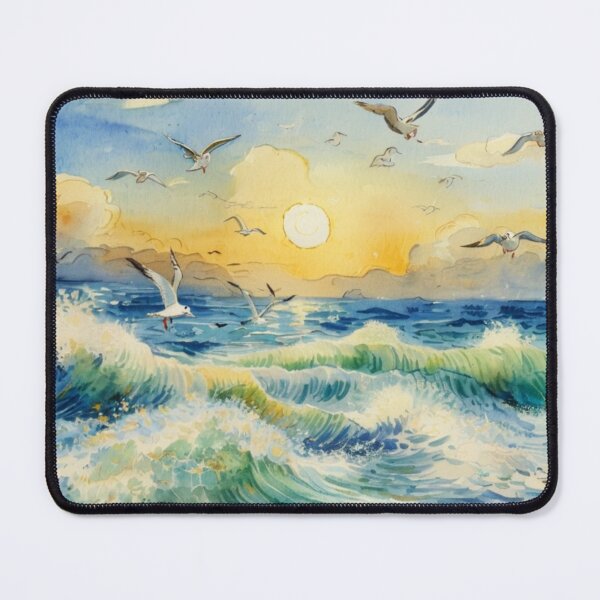 Item preview, The breaking surf 3（watercolour + AI) designed and sold by artsmeow.