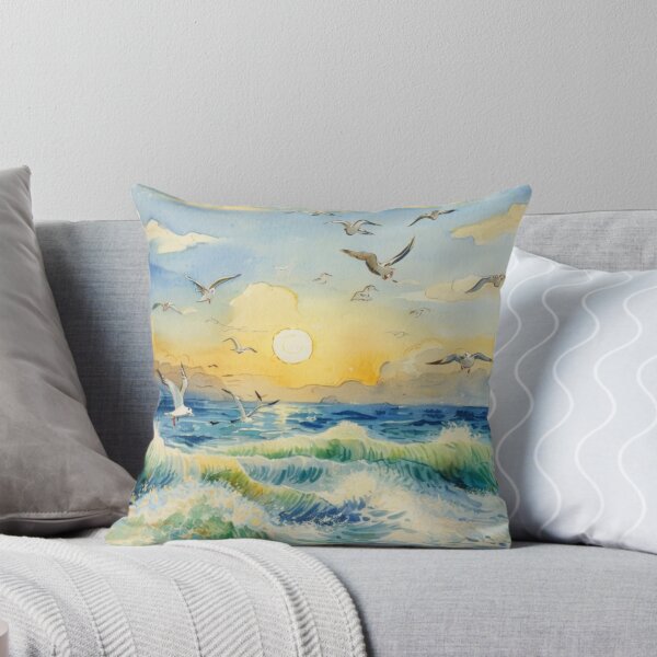 Item preview, The breaking surf 3（watercolour + AI) designed and sold by artsmeow.