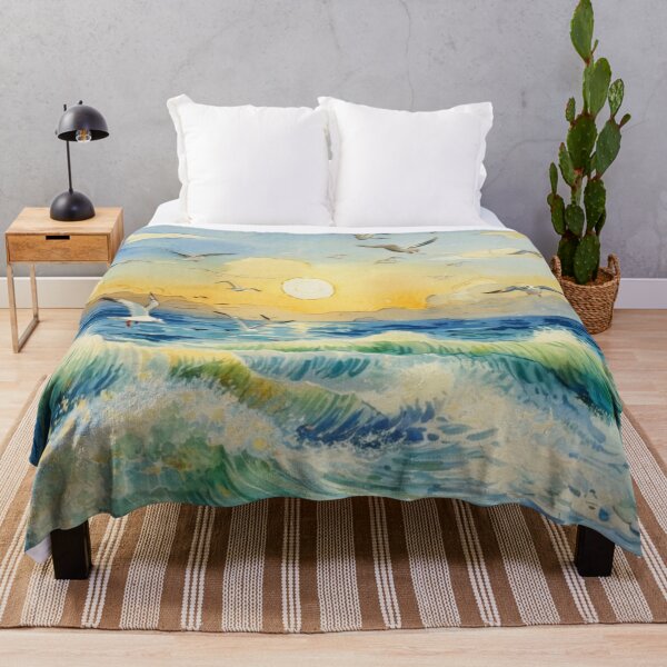 Item preview, The breaking surf 3(watercolour + AI) designed and sold by artsmeow.