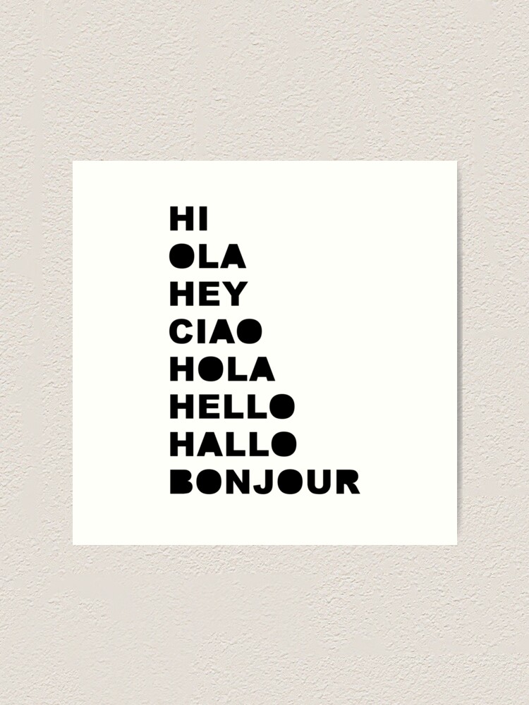 Hello Ciao Hola Bonjour