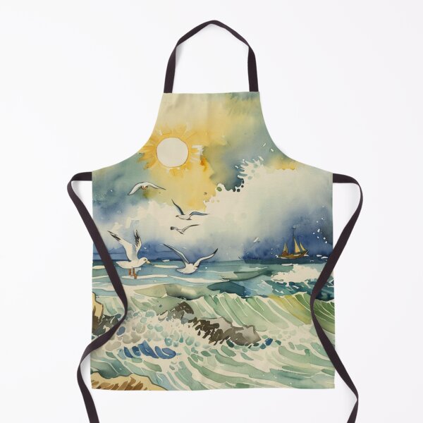 Item preview, The breaking surf 2(watercolour + AI) designed and sold by artsmeow.
