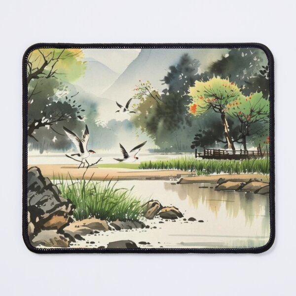 Item preview, The breaking surf （watercolour + AI) designed and sold by artsmeow.