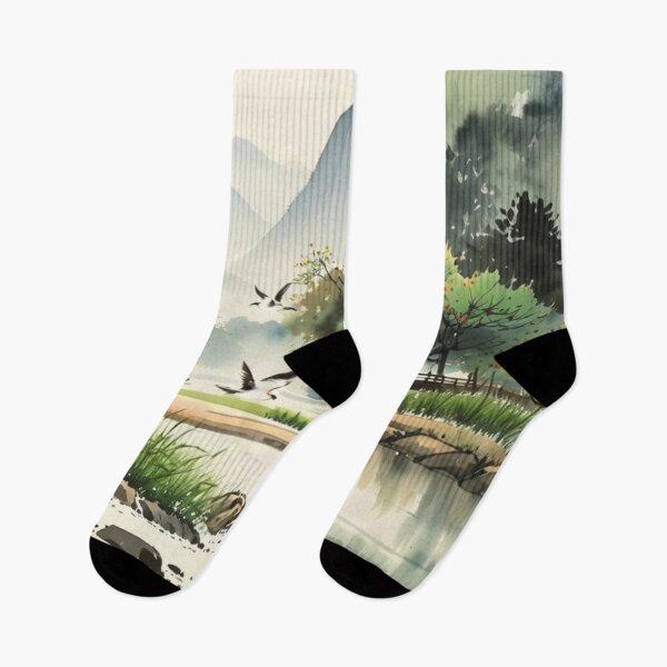 Item preview, The breaking surf （watercolour + AI) designed and sold by artsmeow.