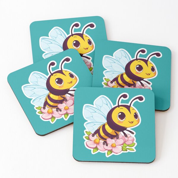 Item preview, Cute Cartoon Bee with Flowers designed and sold by PrintBreeze.
