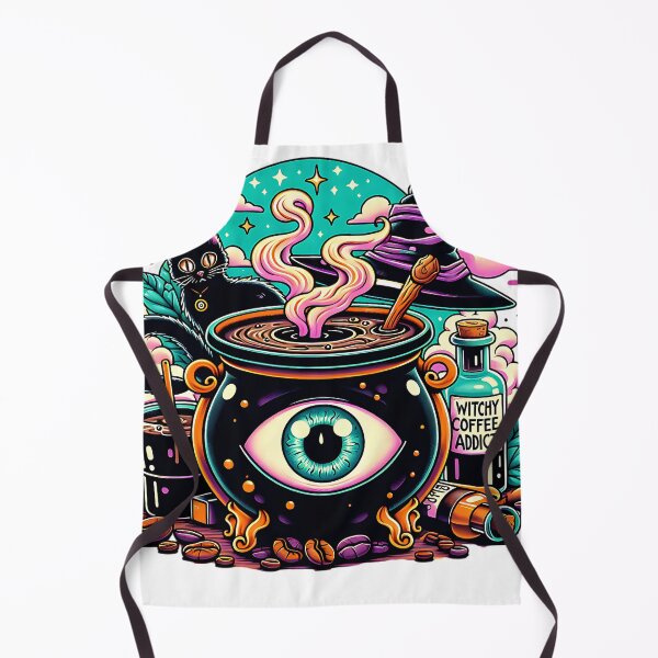 Item preview, Halloween Witchy Spooky Eye Cauldron and Cat Design designed and sold by Friends Custom Creations.