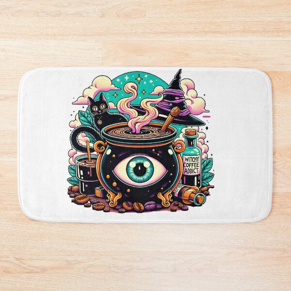 Item preview, Halloween Witchy Spooky Eye Cauldron and Cat Design designed and sold by Friends Custom Creations.