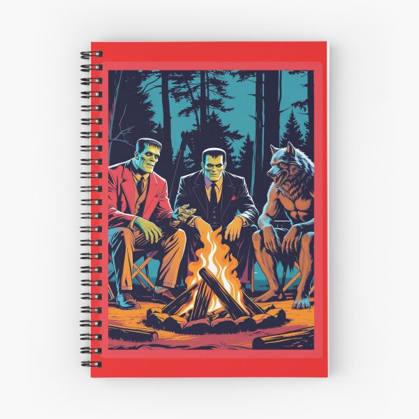 Item preview,  Frankenstein, Dracula & Werewolf Camping at Night - Fun Art designed and sold by Coolverce.